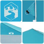 vidaXL Tente à abri Bleu 400 x 400 x 227 / 236 / 245 cm Tissu Oxford