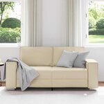 vidaXL Canapé Crème 180 x 78 x 84 cm tissu