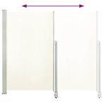 vidaXL Auvent latéral rétractable de patio 160 x 300 cm Blanc cassé