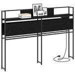 vidaXL Tête de lit de rangement Chêne noir 120 cm Bois d'ingénierie