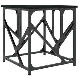 vidaXL Table basse noir 45x45x47 5 cm bois d'ingénierie