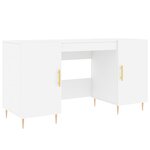 vidaXL Bureau blanc 140x50x75 cm bois d'ingénierie