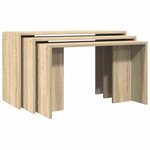 vidaXL Tables gigognes 3 Pièces chêne sonoma bois d'ingénierie