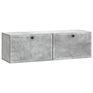 vidaXL Meuble TV mural Gris béton 98 x 31 x 30 cm Bois d'ingénierie