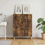 vidaXL Buffet Chêne fumé 66 x 34 5 x 90 cm Bois d'ingénierie