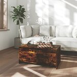vidaXL Table basse Chêne fumé 90x50x41 5 cm Bois d'ingénierie