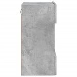 vidaXL Meuble TV mural avec lumières LED gris béton 40x30x60 5 cm