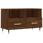 vidaXL Meuble TV Chêne marron 80x36x50 cm Bois d'ingénierie