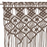 vidaXL Rideau en macramé Taupe 140x240 cm Coton