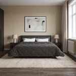 vidaXL Duvet complet toute l'année Matelassé Anthracite 200 x 240 cm