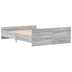 vidaXL Cadre de lit sans matelas sonoma gris 135x190 cm
