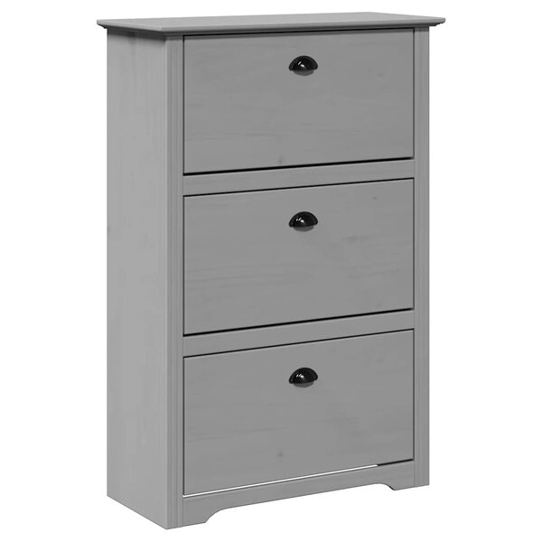 VidaXL Étagère à chaussures BODO gris 80x35x118 cm