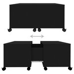 Vidaxl table basse noir 75x75x38 cm aggloméré