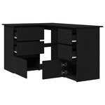vidaXL Bureau d'angle Chêne noir 145 x 100 x 76 cm Bois d'ingénierie