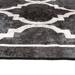vidaXL Tapis lavable noir et blanc 190x300 cm antidérapant