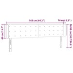 vidaXL Tête de lit à LED Crème 163x16x78/88 cm Tissu