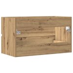 vidaXL Armoire de salle de bain suspendue chêne artisanal 80x38 5x45cm