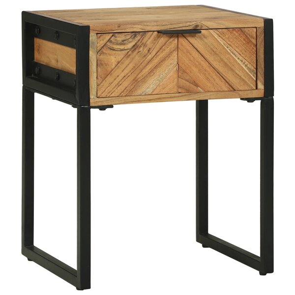 Table de chevet vidaXL 40x35x50 cm en bois massif d'acacia