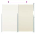 vidaXL Auvent latéral rétractable de patio 170x300 cm Crème