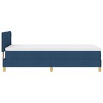 vidaXL Lit à ressorts avec coussin Bleu 90 x 190 cm tissu