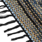 Vidaxl tapis chindi tissé à la main denim jute 120x170 cm multicolore