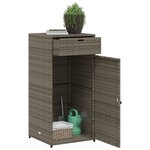 vidaXL Armoire de rangement de jardin gris 55x55x111 cm résine tressée
