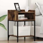 vidaXL Cabinet de chevet Chêne fumé 40 x 40 x 61 cm Bois d'ingénierie