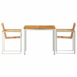 vidaXL EnsembledeRepasdeJardin 3 Pièces AcaciaMassif