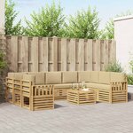 vidaXL Ensemble de canapés d'extérieur 8 Pièces Blanc et Beige