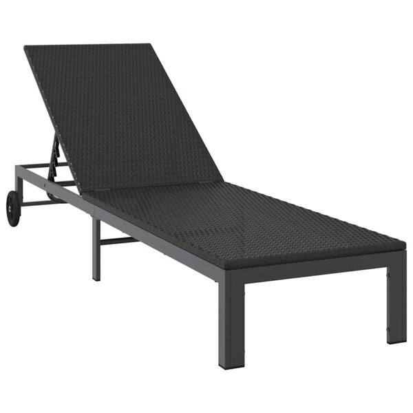 vidaXL Transat polyrotin Noir