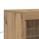 Buffet vidaXL avec lumières LED Chêne artisanal 41x37x100 cm