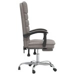 vidaXL Fauteuil de massage inclinable de bureau Taupe Tissu