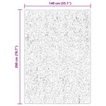 vidaXL Tapis de surface HUARTE Marron 200 x 140 cm Polyester