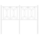 vidaXL Tête de lit métal blanc 120 cm