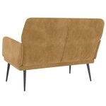 vidaXL Banc Marron 108x79x79 cm Velours