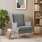 vidaXL Fauteuil Gris clair Tissu