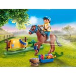 Playmobil - 70523 - cavalier avec poney brun