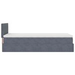 vidaXL Cadre de lit ottoman et matelas gris foncé 90x200 cm velours
