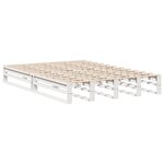 vidaXL Lit bibliothèque sans matelas blanc 160x200 cm bois massif