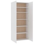 vidaXL Armoire à chaussures Blanc 80 x 35 5 x 180 cm Bois d'ingénierie