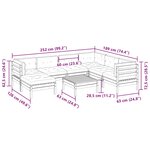 vidaXL Salon de jardin 8 Pièces avec coussins bois de pin imprégné