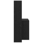 vidaXL Bureau Chêne noir 138.5 x 55 x 143 cm Bois d'ingénierie