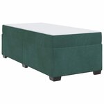 vidaXL Cadre de lit avec matelas Vert foncé 80 x 200 cm tissu