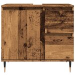 vidaXL Armoire de salle de bain vieux bois 65x33x60 cm bois ingénierie