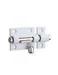 THIRARD - Targette  laiton poli blanc  pêne Ø 8mm  40x30mm - THIRARD