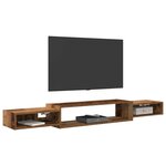vidaXL Meuble TV mural Montage mural Bois ancien 180 x 28 x 21 cm