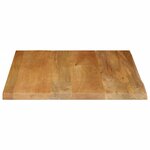 vidaXL Dessus de table à bord vivant 80x80x3 8 cm bois massif manguier