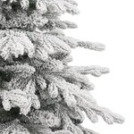 vidaXL Sapin de Noël artificiel à charnières avec neige floquée 240 cm