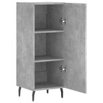 vidaXL Buffet Gris béton 34 5x34x90 cm Bois d'ingénierie