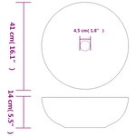 vidaXL Vasque à poser blanc et jaune rond Φ41x14 cm céramique